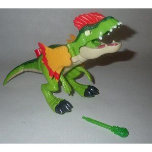 Imaginext Jurassic World Dilophosaurus Dinosaur 2018 Mattel Toy 11" Green w spit